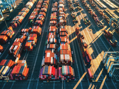 Containerlager in Hamburg