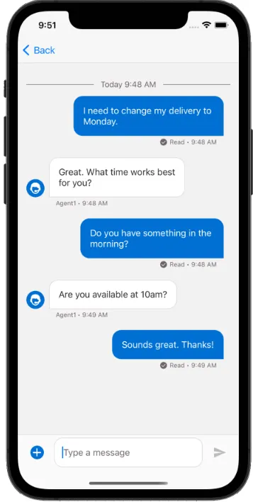 Real-time messaging channel 