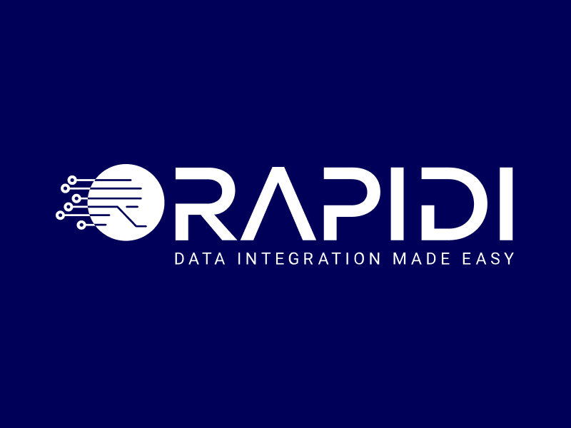 Logo von Rapidi Online auf blauem Hintergrund
