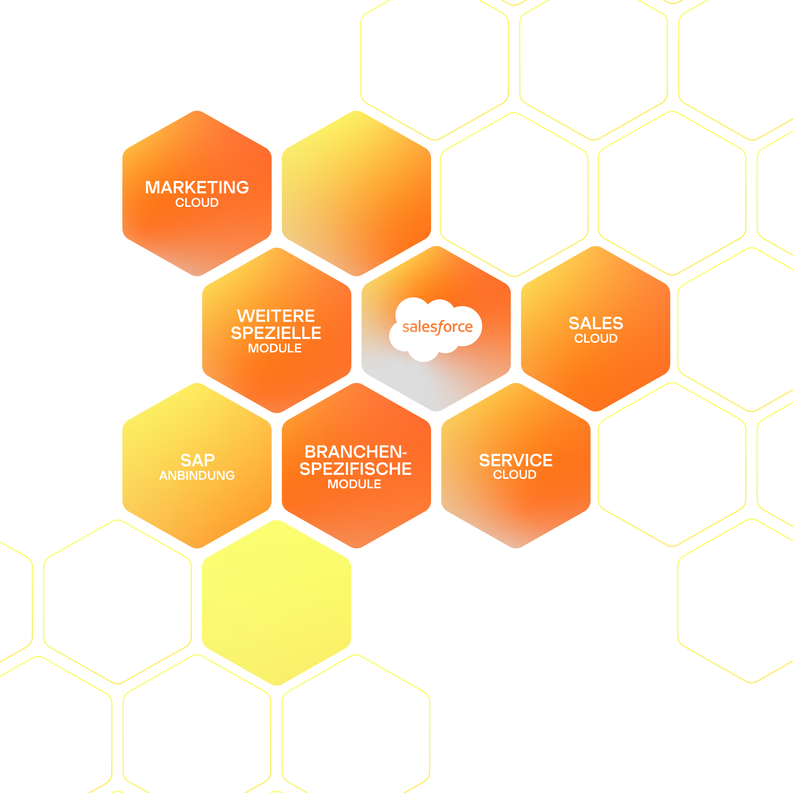 Salesforce Logo vor verschwommenen, farbigen Hintergrund