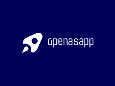 OpenAsApp Logo auf blauem Hintergrund