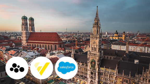 Blick auf Rathaus in München