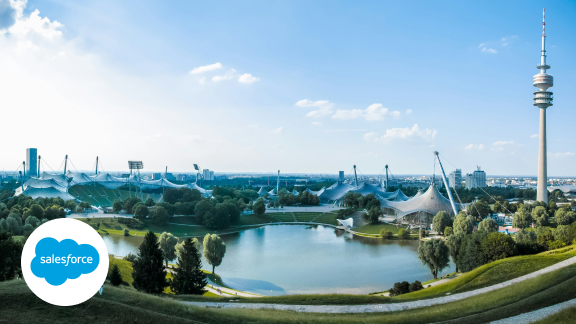 Blick auf den Olympiapark in München