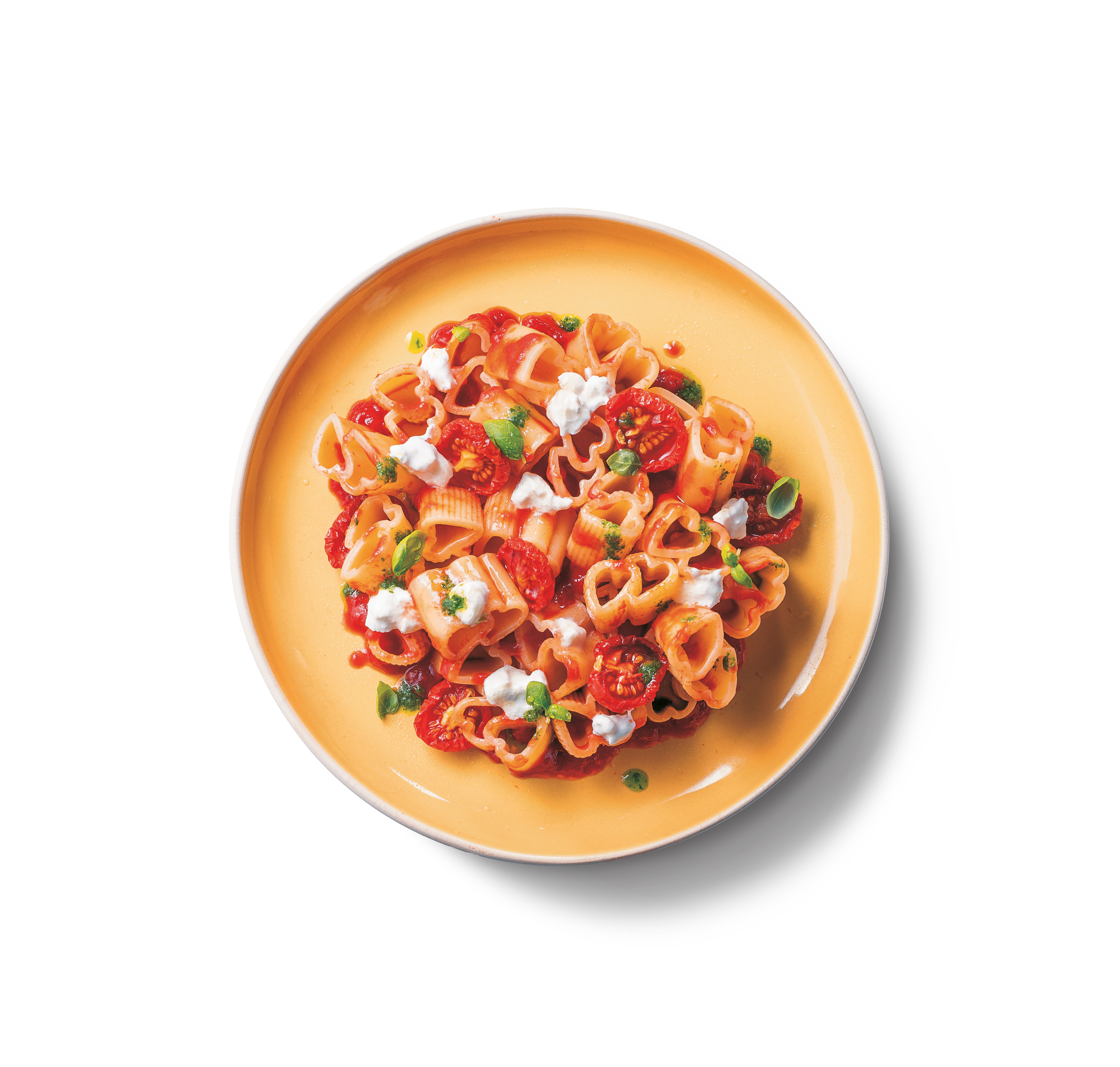 CUORI BARILLA WITH TOMATO CONFIT CREAM, BASIL OIL, CITRUS FRUITS AND BURRATA | Barilla