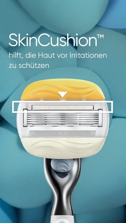 Sekundäres Bild mit Text: SkinCushion™ hilft, die Haut vor Irritationen zu schützen