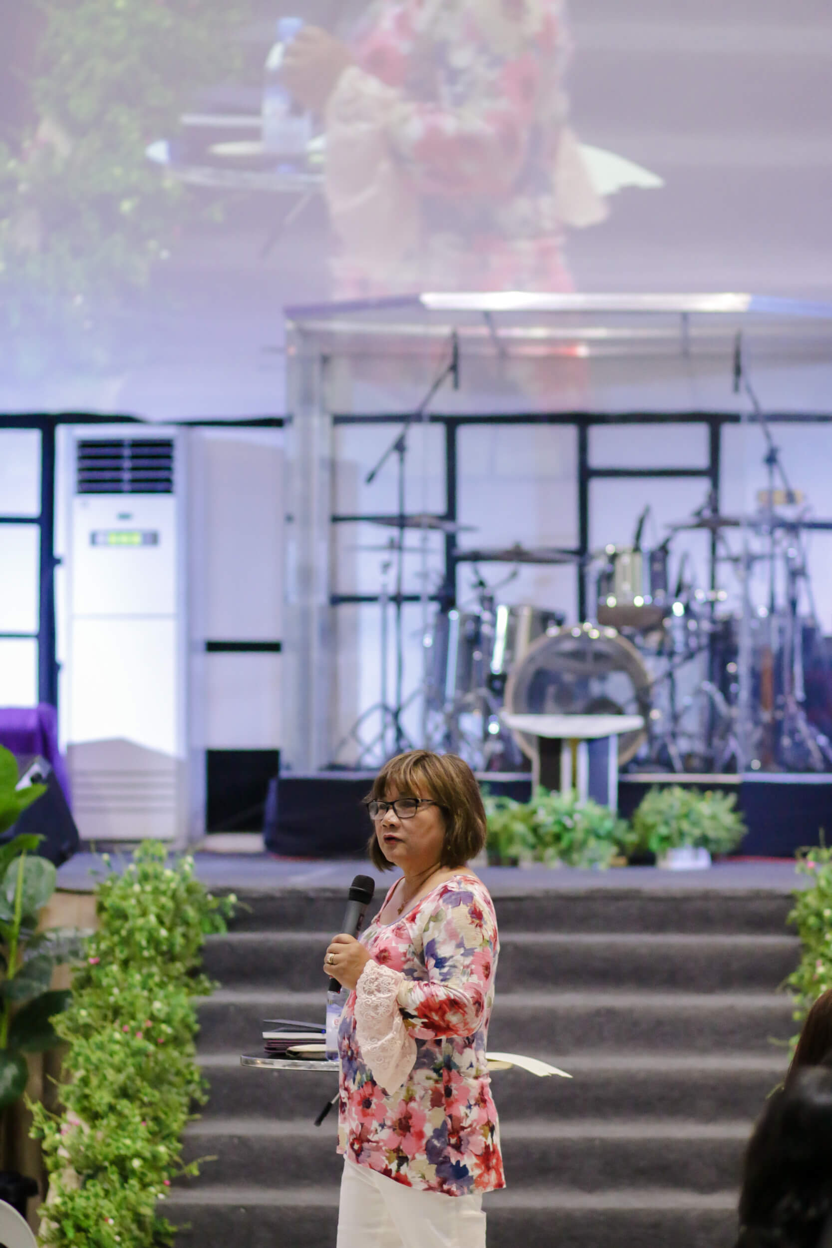 Pastor Cristina Sosso delivering a sermon in General Santos City at CCFI-Gensan