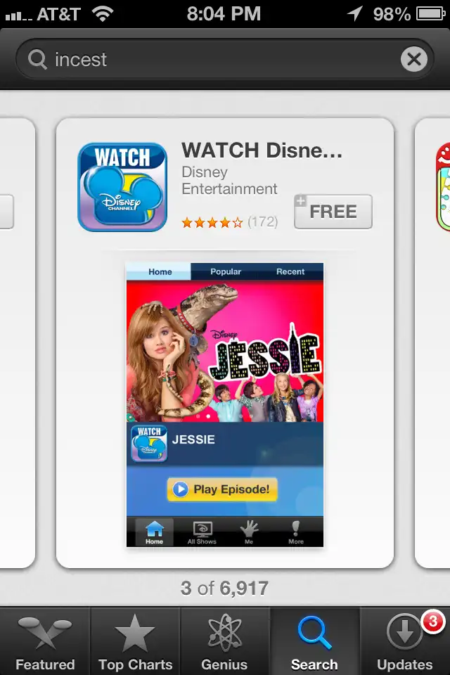 WATCH Disney Channel App #3 for search for incest