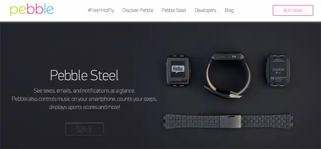 lt="Pebble smartwatch