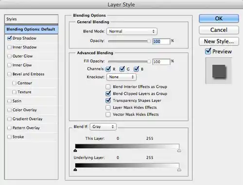 Image blending options