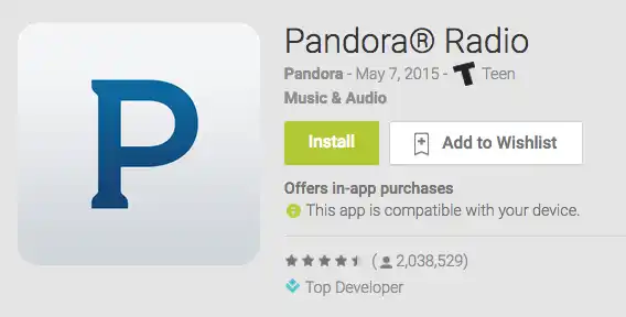Pandora Top Developer