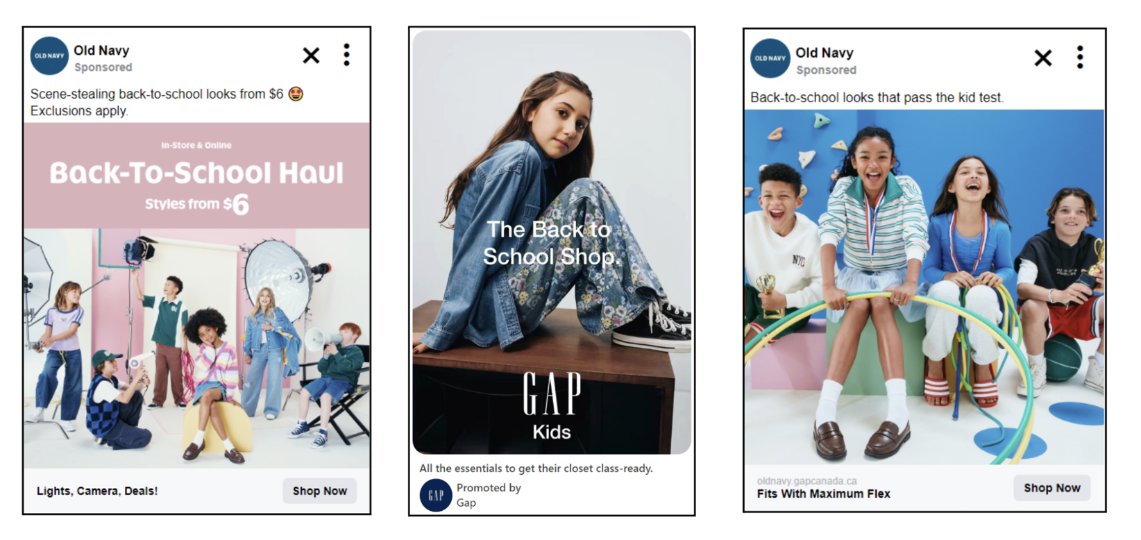 Back to School Gap Ads