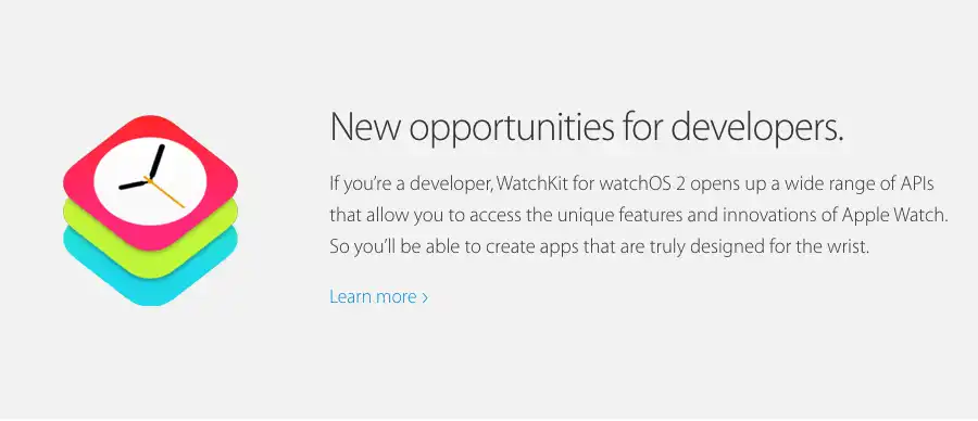 lt="Apple Website Encourages Developers to Build Native Watch Apps