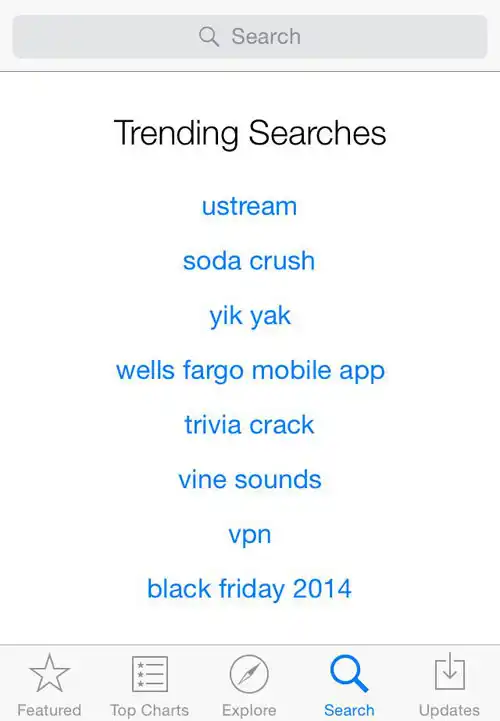 lt="Trending App Store searches example
