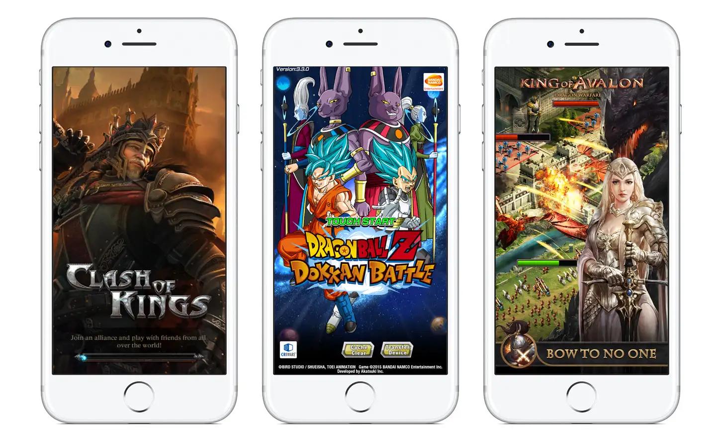 Screenshots of top grossing Asian-made mobile games in the U.S.