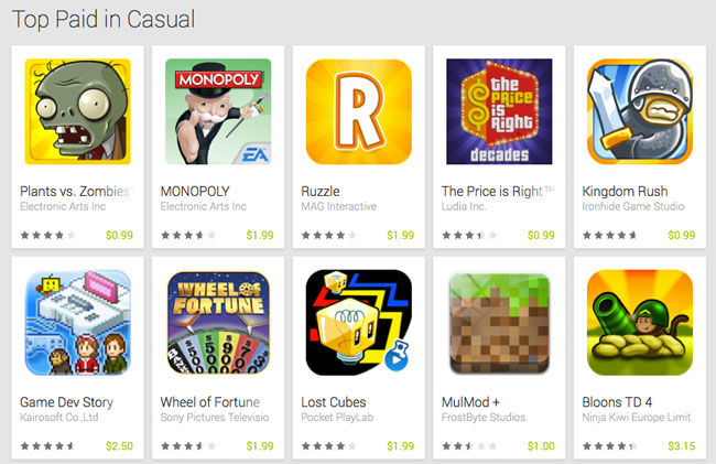 lt="The top casual games chart