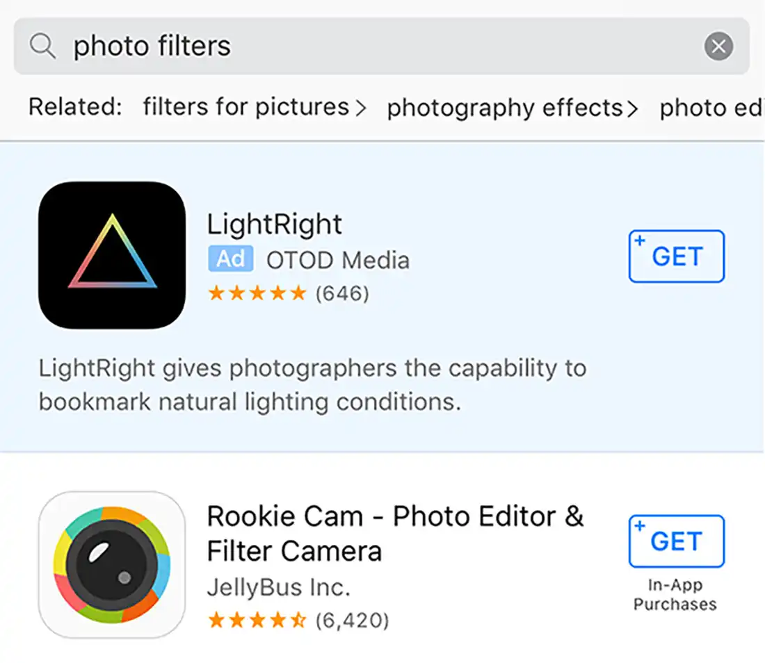 iOS 10 Search Ads Example