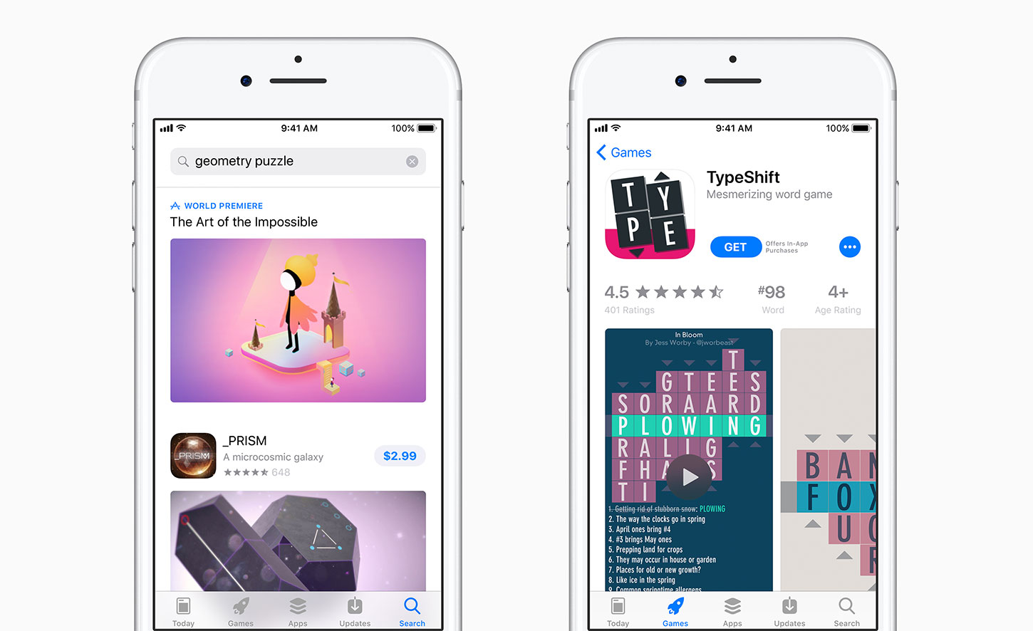 2017 App Store Redesign Search and App Product Page