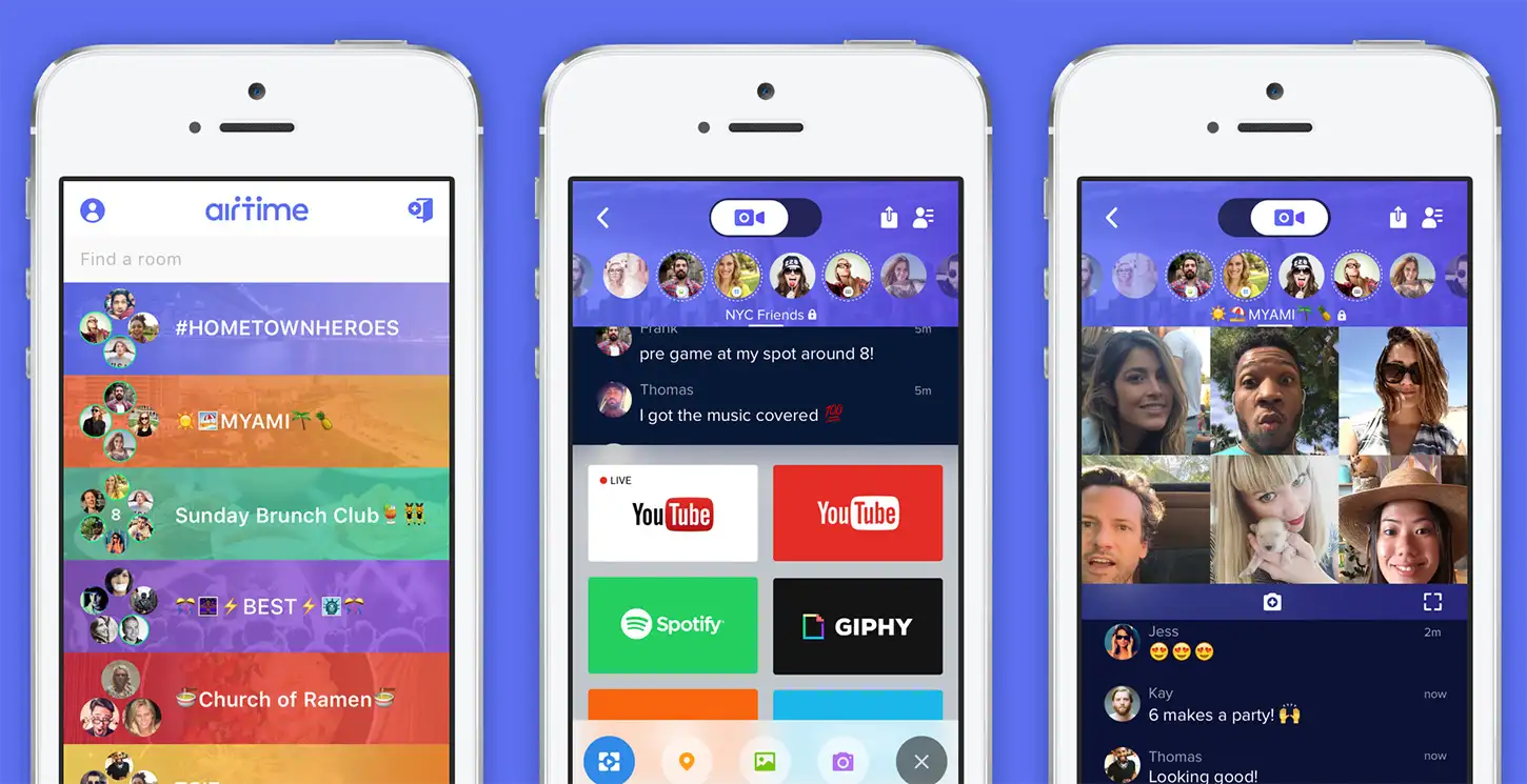 Airtime App iOS Screenshots