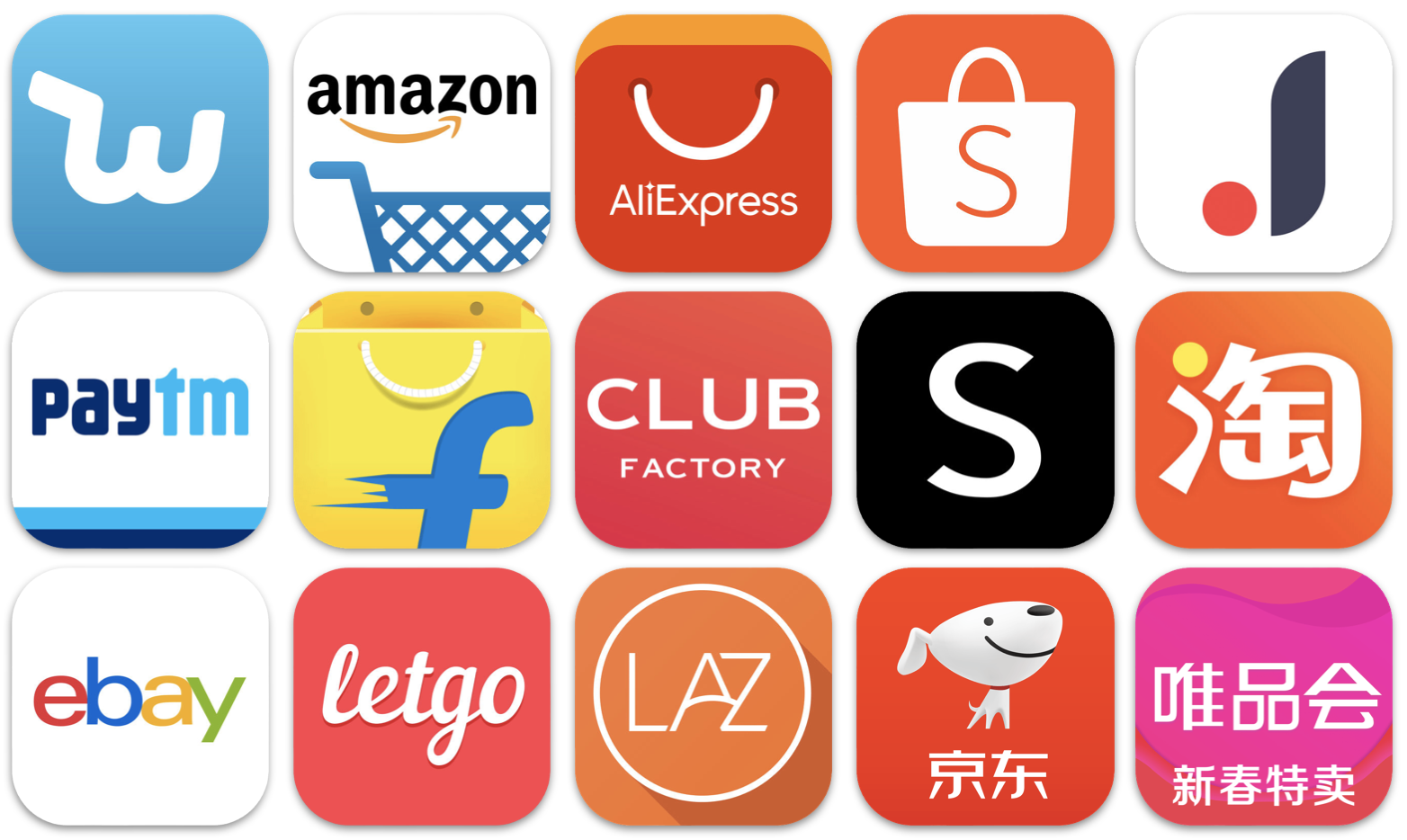 Top Shopping Apps Worldwide from 2015-2018