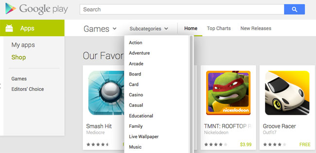 lt="The new Google Play game categories