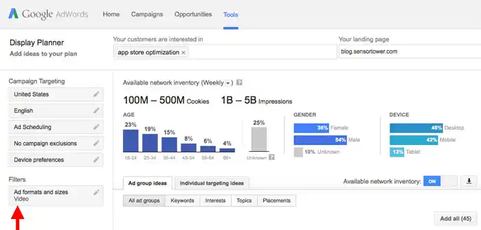 lt="Adwords video keyword research