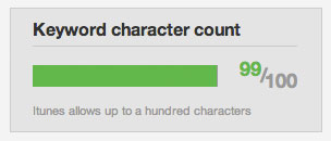 lt="Keyword character count