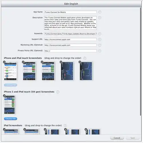 App Store metadata