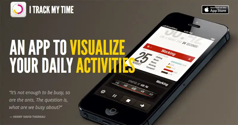 lt="Simple landing page for tracking time