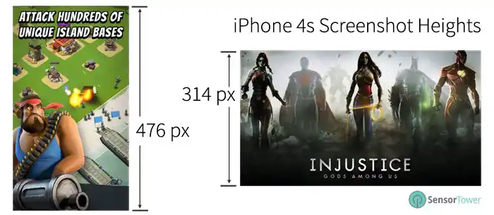 lt="iPhone 4s screenshot heights