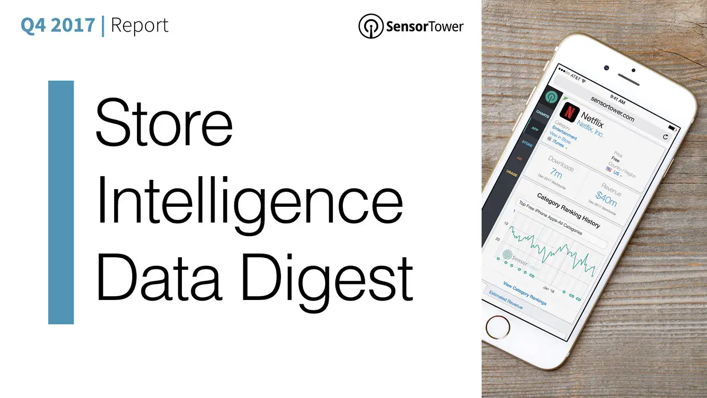Cover of Sensor Tower's Q4 2017 Data Digest