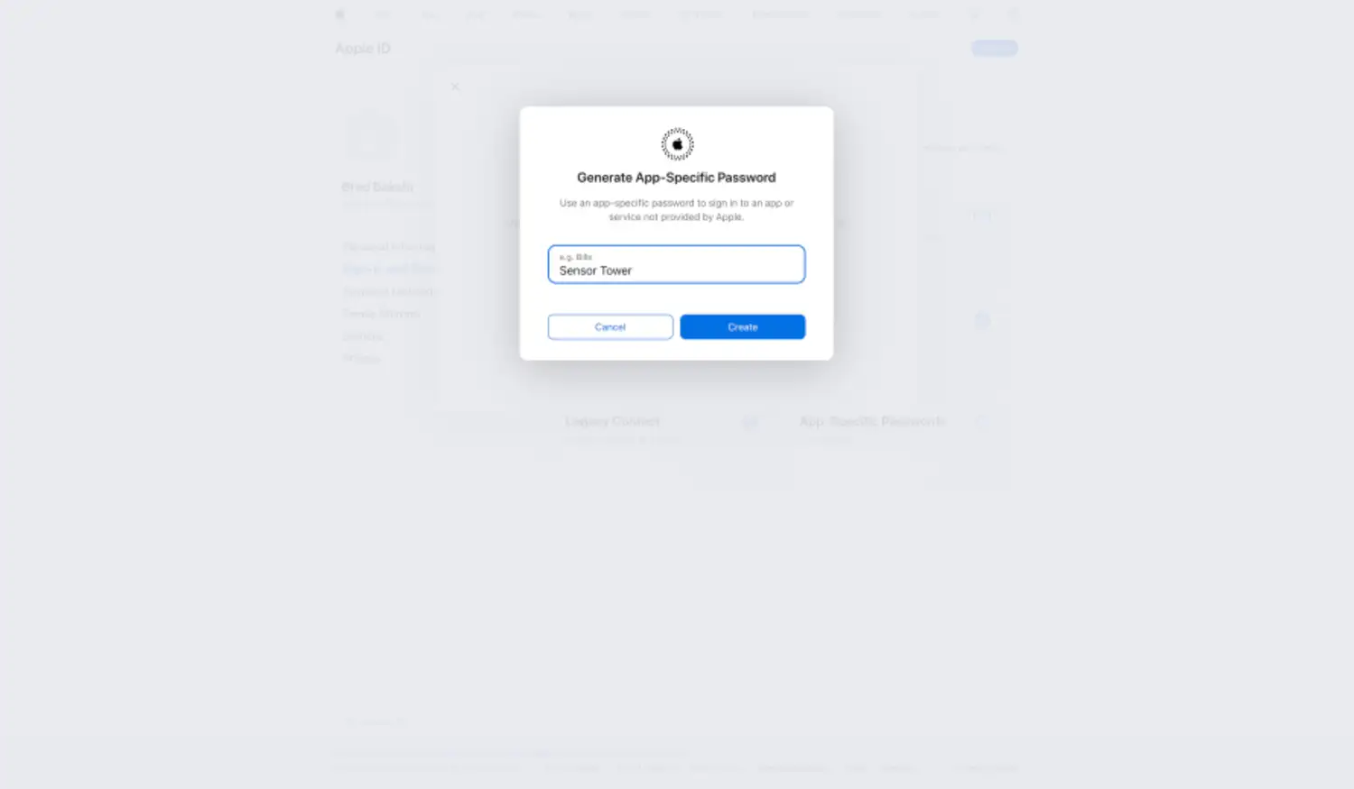 CC - App Store Connect - Create App Specific Password CC - App Store Connect - Create App Specific Password