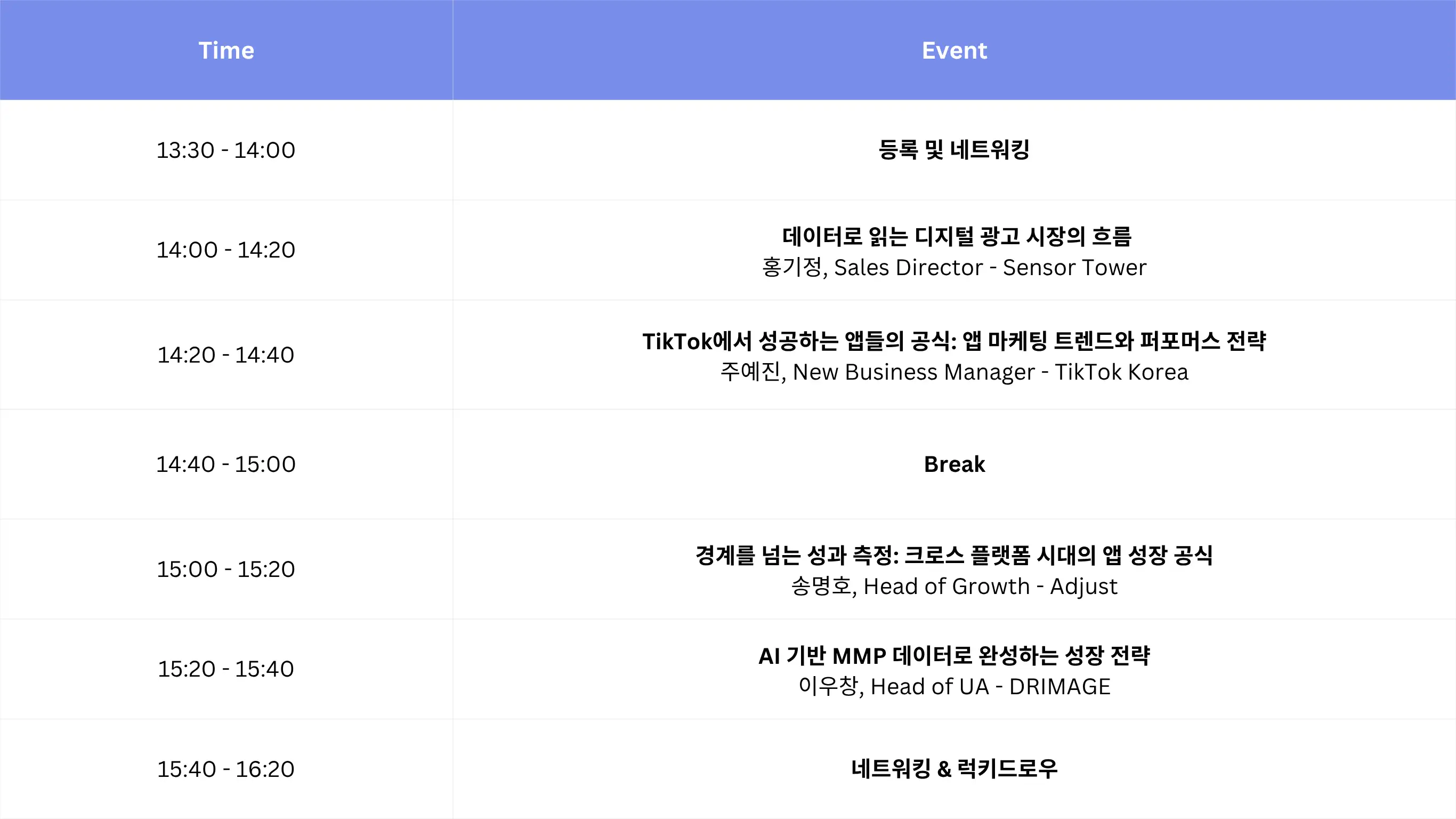 Timetable Timetable