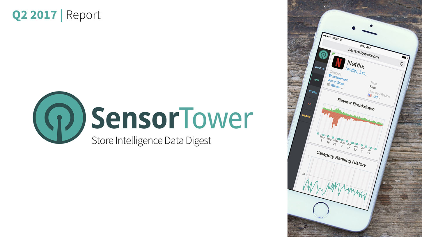 Cover of Sensor Tower's Q2 2017 Data Digest