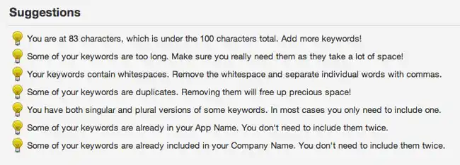 Get optimization suggestions based on your list