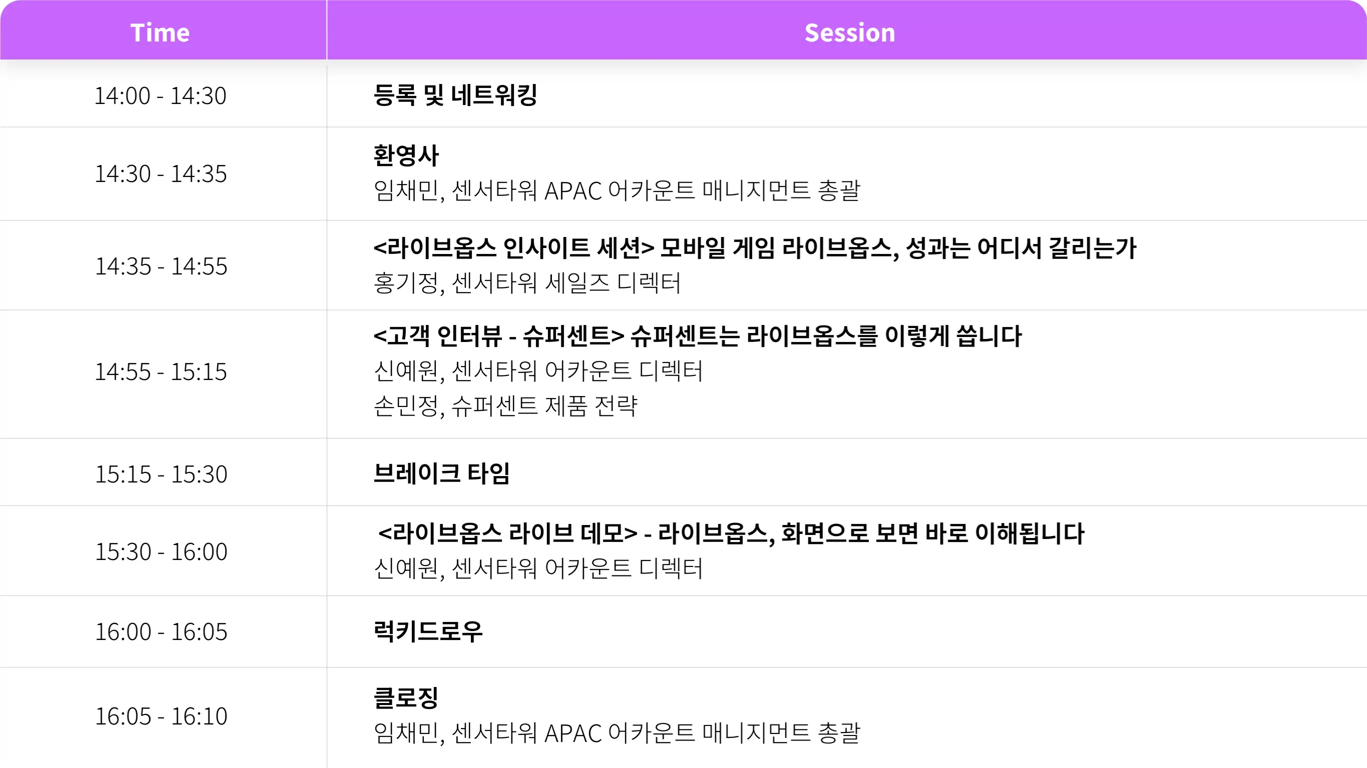 [KR] Playliner Workshop Agenda Image