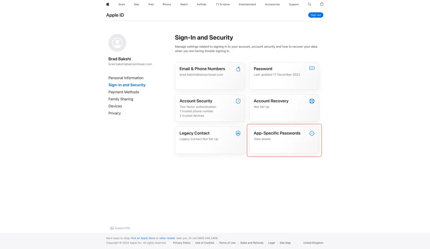 CC - App Store Connect - App Specific Passwords CC - App Store Connect - App Specific Passwords