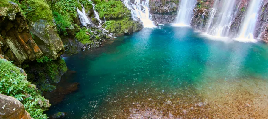 Baignade dans les bassins et la Cascade Langevin 