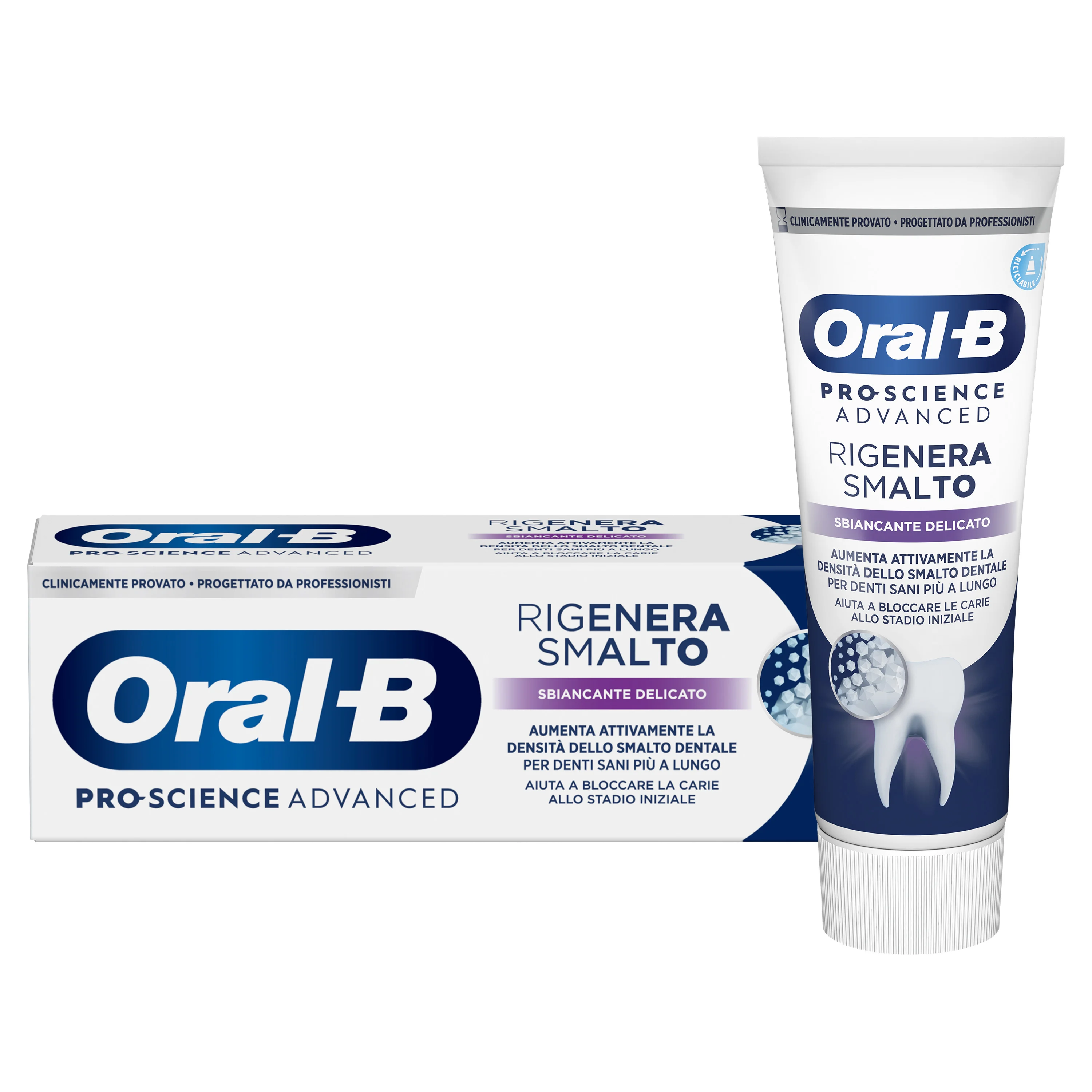 Oral-B Dentifricio Professional Rigenera Smalto Sbiancante Delicato 