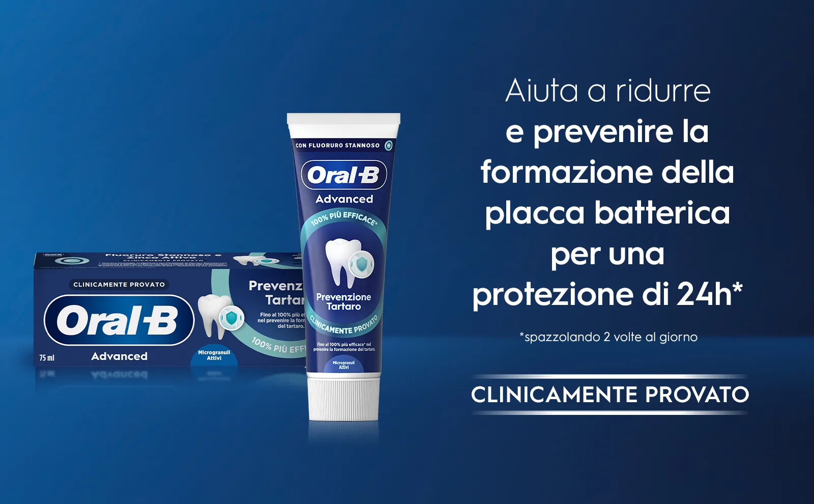 Oral-B Advanced Plaque Control toothpaste reduces plaque and prevents regrowth 