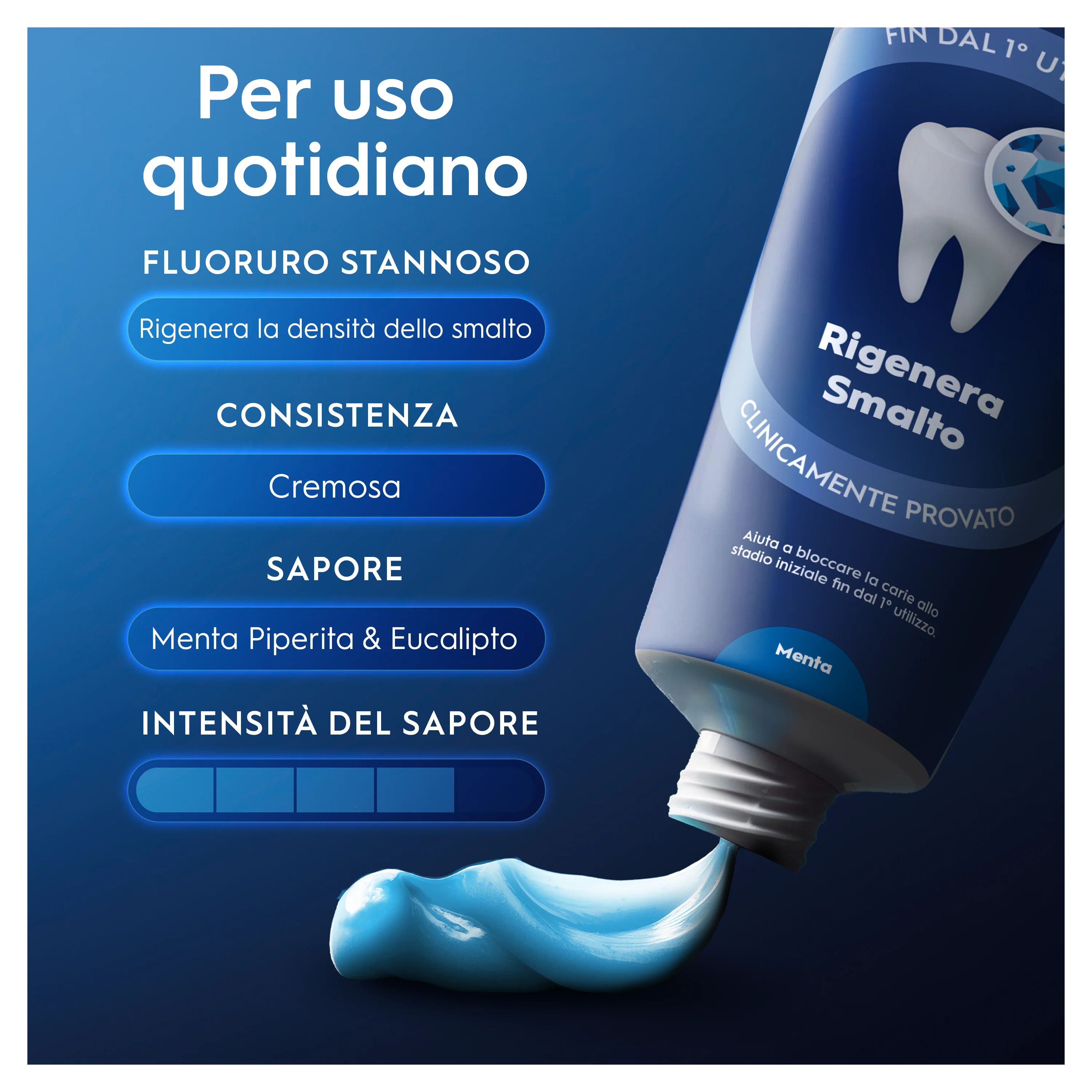 Oral-B Dentifricio Advanced Rigenera Smalto, Sapore Menta Piperita e Eucalipto - SI 