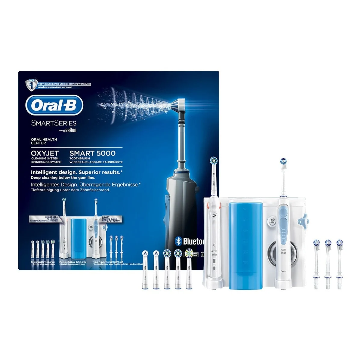 Oral-B Oral Center Spazzolino Elettrico Smart 5000 e Idropulsore Oxyjet 