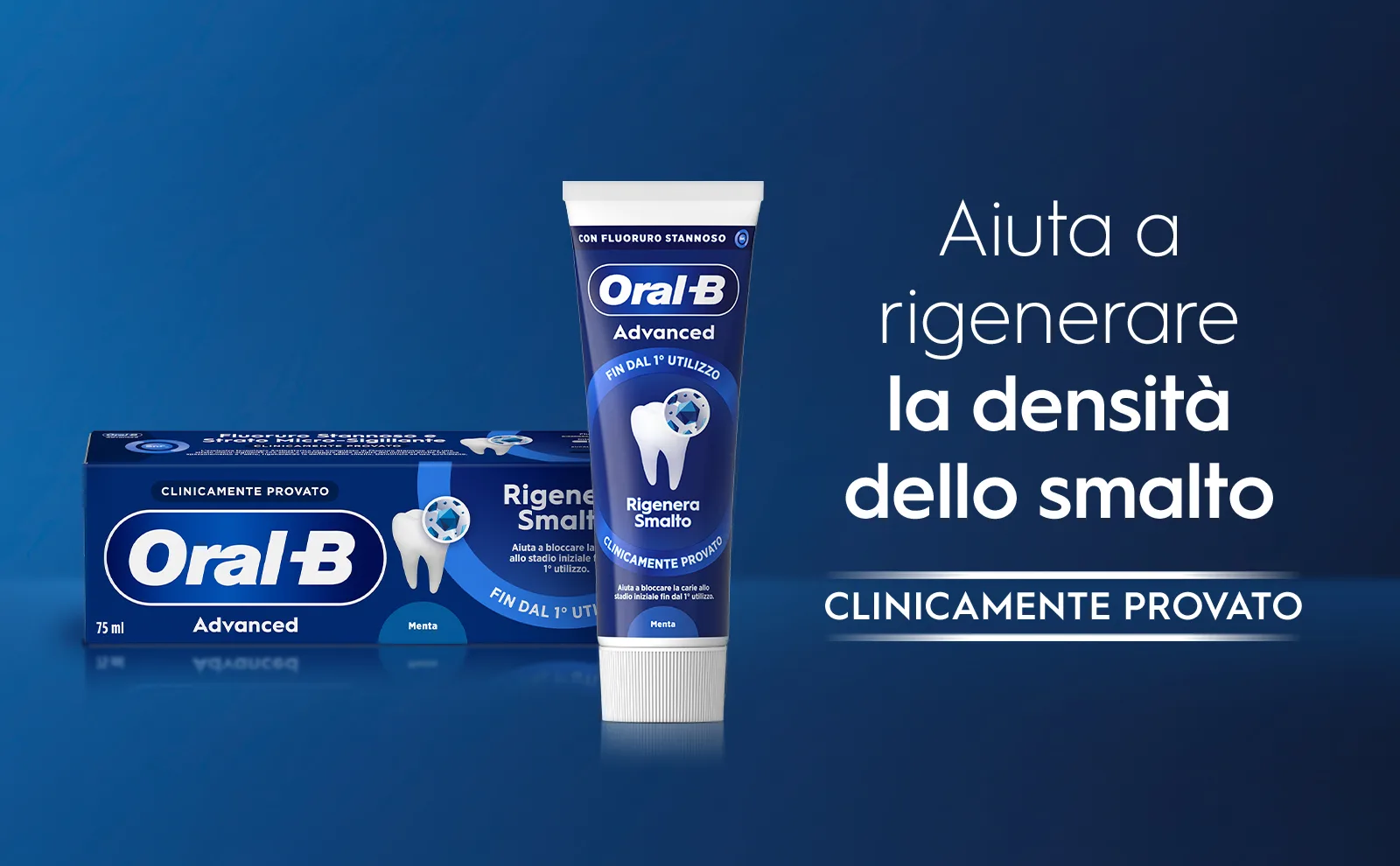 Oral-B Professional Enamel Strengthening toothpaste that actively rebuilds tooth density.													 