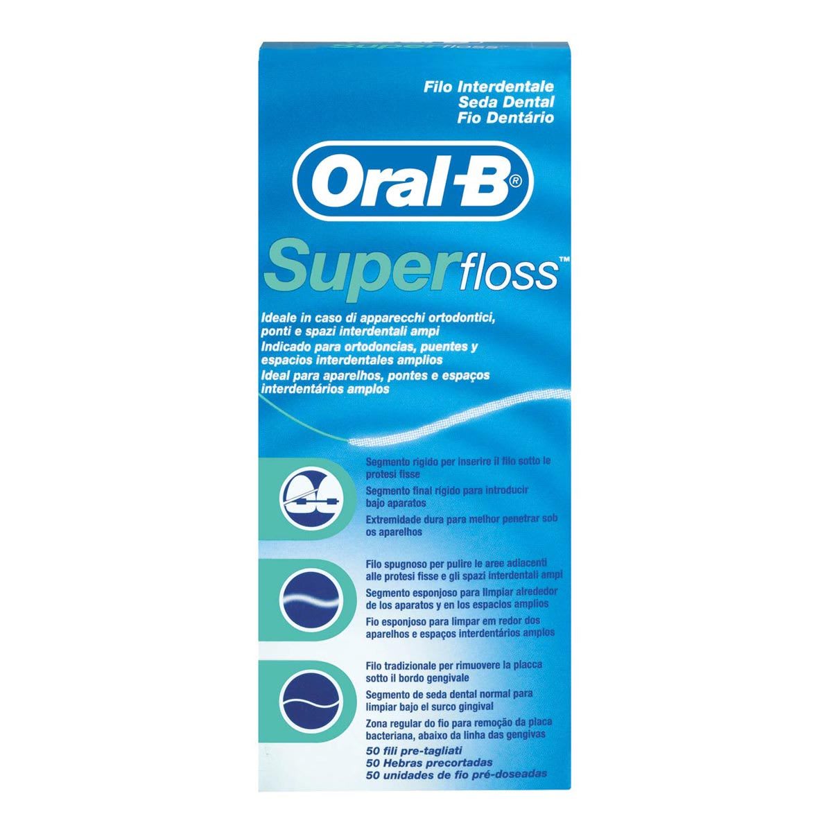 Filo interdentale Oral-B Super Floss 