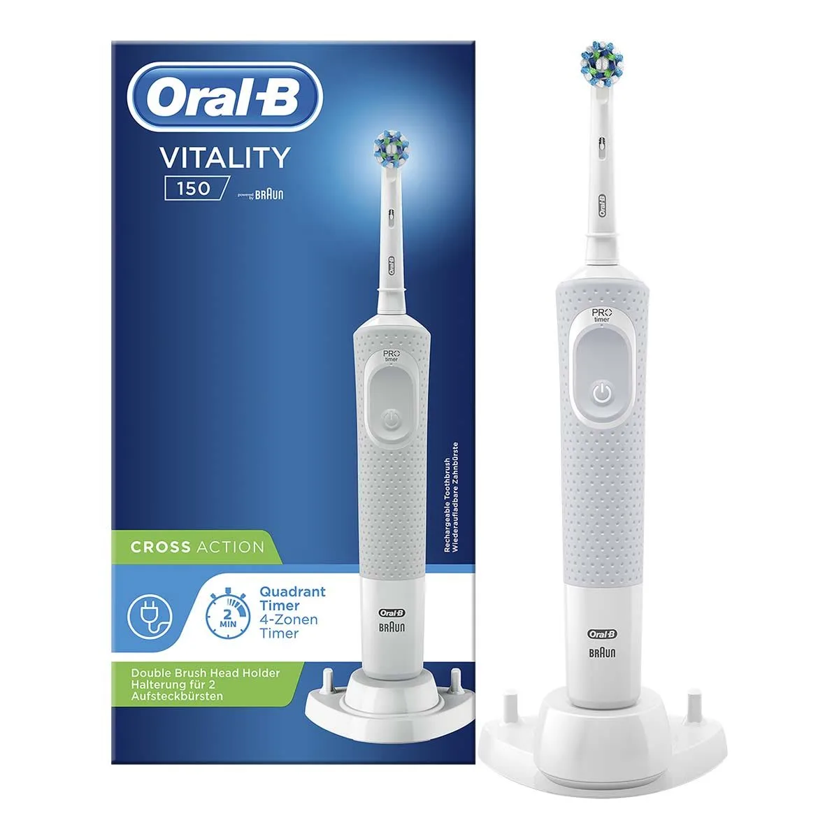 Oral-B Vitality 150 Bianco Spazzolino Elettrico Ricaricabile Braun