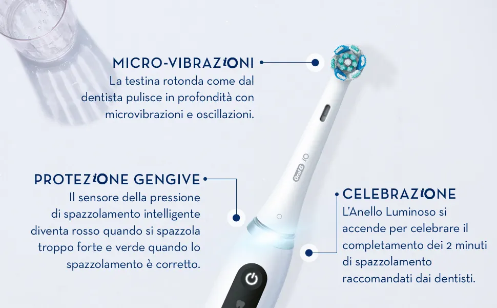 Oral-B Spazzolino Elettrico Ricaricabile Bianco iO 5N, 1 Testina, 1 Custodia Da Viaggio. 1 Spazzolino 
