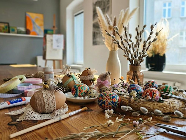 Grafika do karty: Ozdoby na Wielkanocny stół