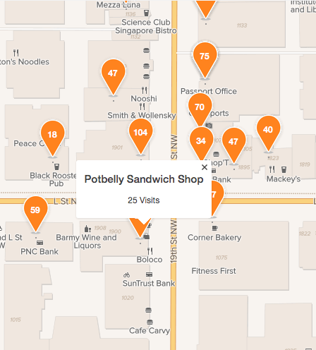 LocationKit Venue Visit Map Screenshot
