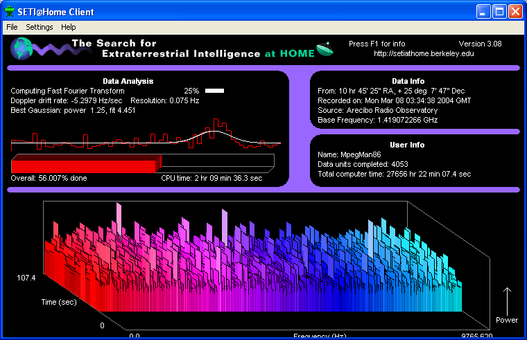 SETI@home Screenshot