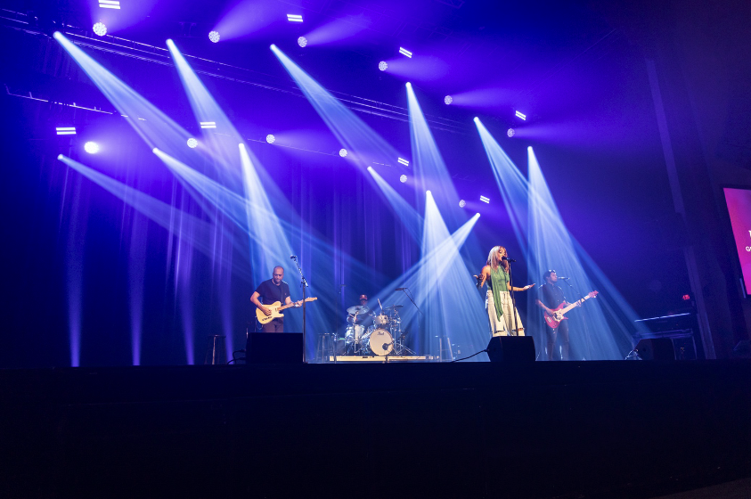 Hilton Grand Vacations Ultimate Access Ambassador Mickey Guyton performs onstage.