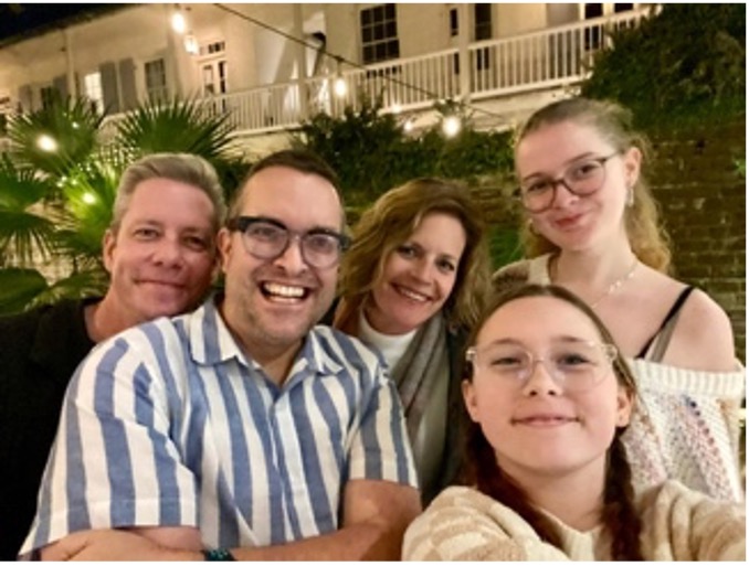 Family photo in New Orleans